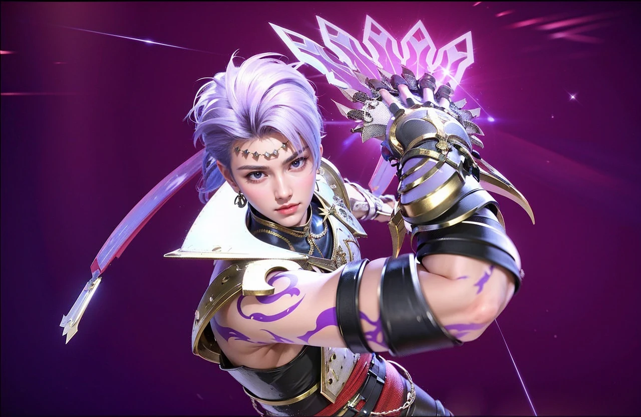 Handsome boy, best quality, photo, 4k,looking at viewer,full body,wear platinum armor,