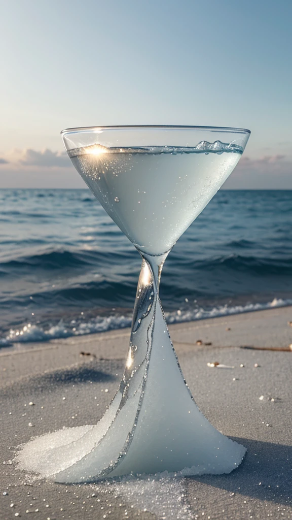 A visual of a scale with water on one side and salt on the other, highlighting the need for balance.