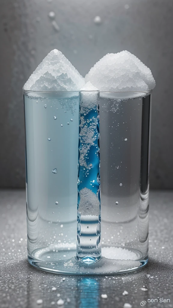 A visual of a scale with water on one side and salt on the other, highlighting the need for balance.