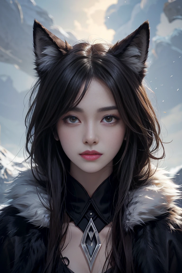 The face is wolf, the body is covered with muscular wolf fur, the body is shaped like a human being