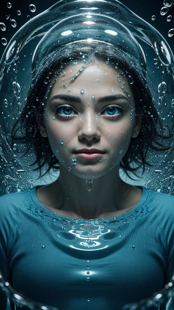 A cartoonish depiction of a person looking dizzy with swirling eyes and floating water droplets around their head.