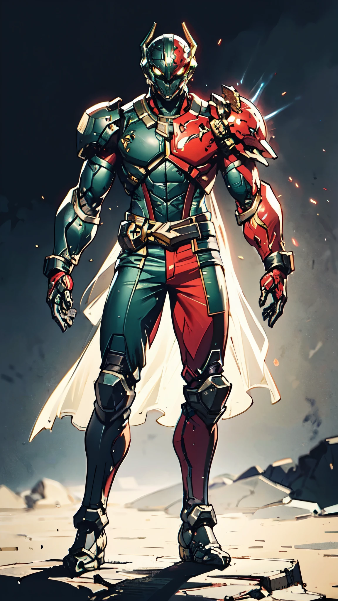 A man wearing a full-face helmet, a fantasy-style biotech armored combat suit, green eyes, (a composite layered chest armor), fully enclosed shoulder guards, matching arm and leg guards, the belt is adorned with dragon claw grasping orbs, (the color scheme is primarily black with red accents), the design balances heavy with agility, a high-tech bio-mecha armor, (Armor Concept Inspired by Dragons, stand on the top of a skyscraper in a futuristic sci-fi city), this character embodies a finely crafted fantasy-surreal style armored hero in anime style, exquisite and mature manga art style, (element, plasma, energy, the armor glows), ((male:1.5)), metallic, real texture material, dramatic, high definition, best quality, highres, ultra-detailed, ultra-fine painting, extremely delicate, professional, perfect body proportions, golden ratio, anatomically correct, symmetrical face, extremely detailed eyes and face, high quality eyes, creativity, RAW photo, UHD, 32k, Natural light, cinematic lighting, masterpiece-anatomy-perfect, masterpiece:1.5