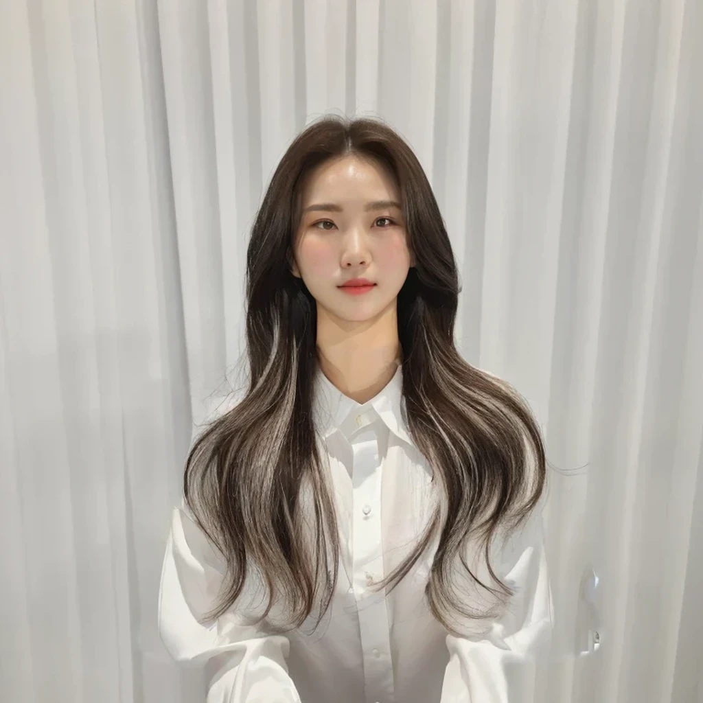 Best Quality, 8k, Masterpiece, (Portrait: 1.3), (photo realistic:1.4), (hyper realistic:1.4), Sharp Focus, looking at viewer, (smoother lighting:1.1), (increase cinematic lighting quality:0.9), realistic lighting, backlighting, light on face, ray trace, (brightening light:1.2), (Increase quality:1.4), sharp detail, (best quality real texture skin:1.4), finely detailed eyes, black_eyes, finely detailed face, 25 year old Korean woman
