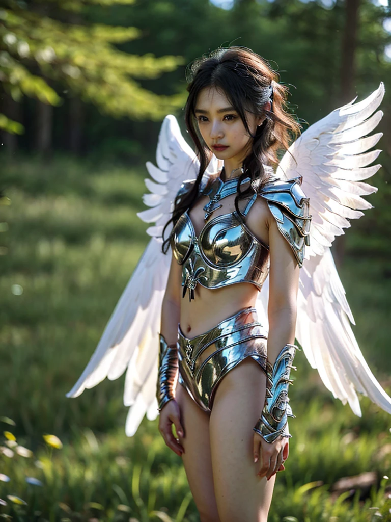 1 girl，wings，the angel's wings，armor