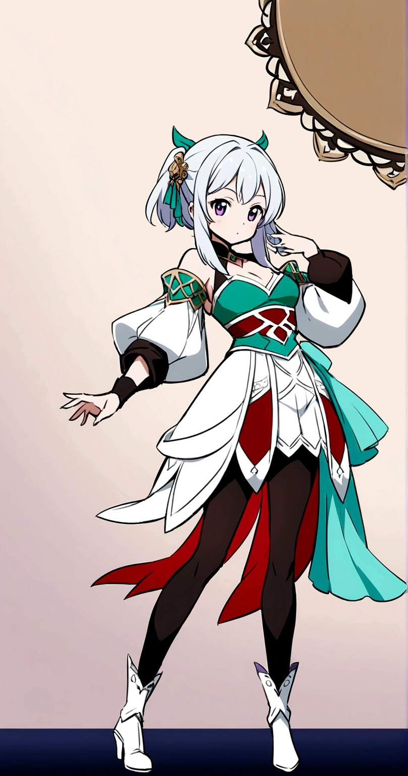 character design board, anime girl, design, just one character, clothes, rotation, fantasy clothes, complex design