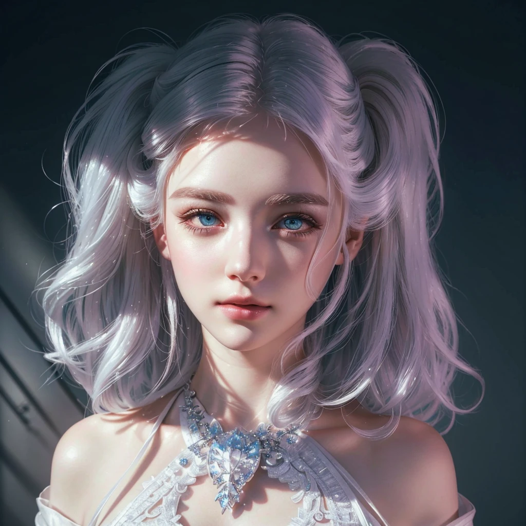 white hair, white curl hair, beautiful eye, beautiful fairy portrait, fantasy concept,pretty girl face,photo realism, cinematic rendering, ray tracing, highest quality, highest detail, Cinematic,8K, Ultra-HD, Natural Lighting, Moody Lighting, Cinematic Lighting
