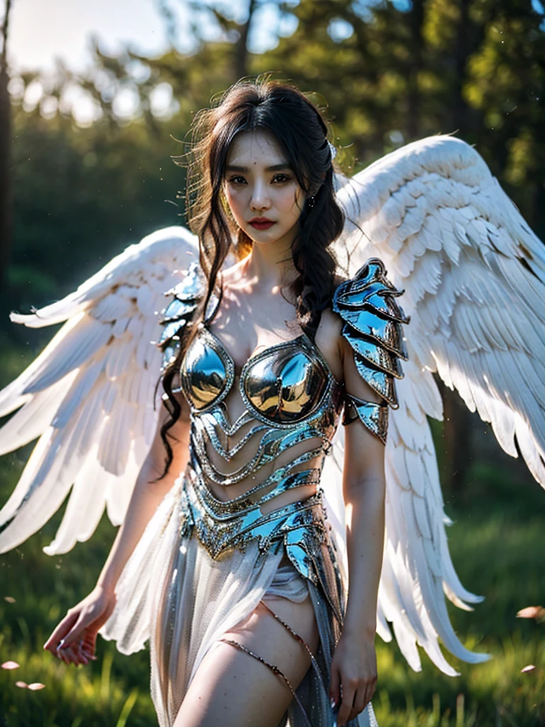 1 girl，wings，the angel's wings，armor