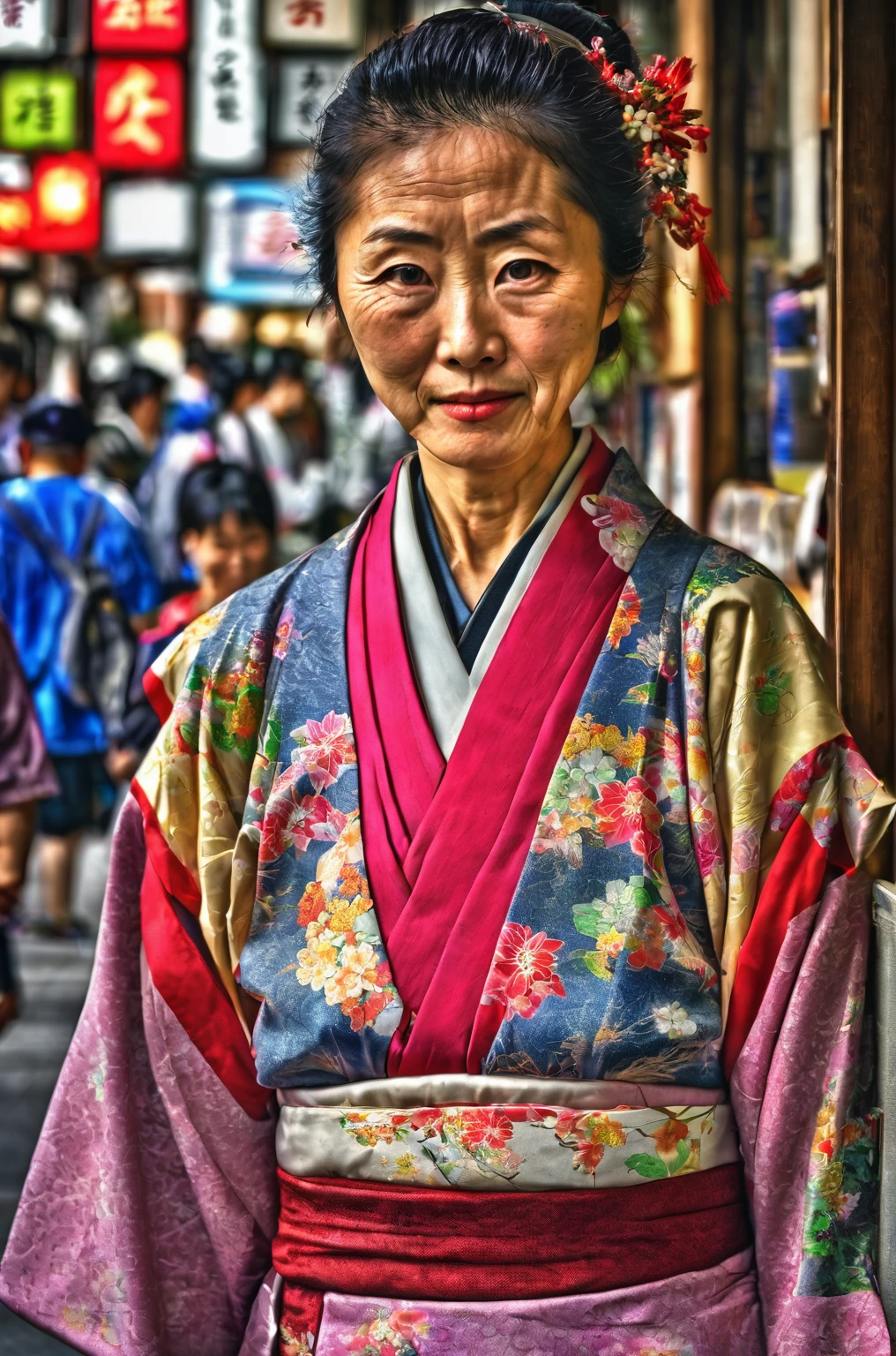 japanese woman. photo hdr, 35 mm, 32k