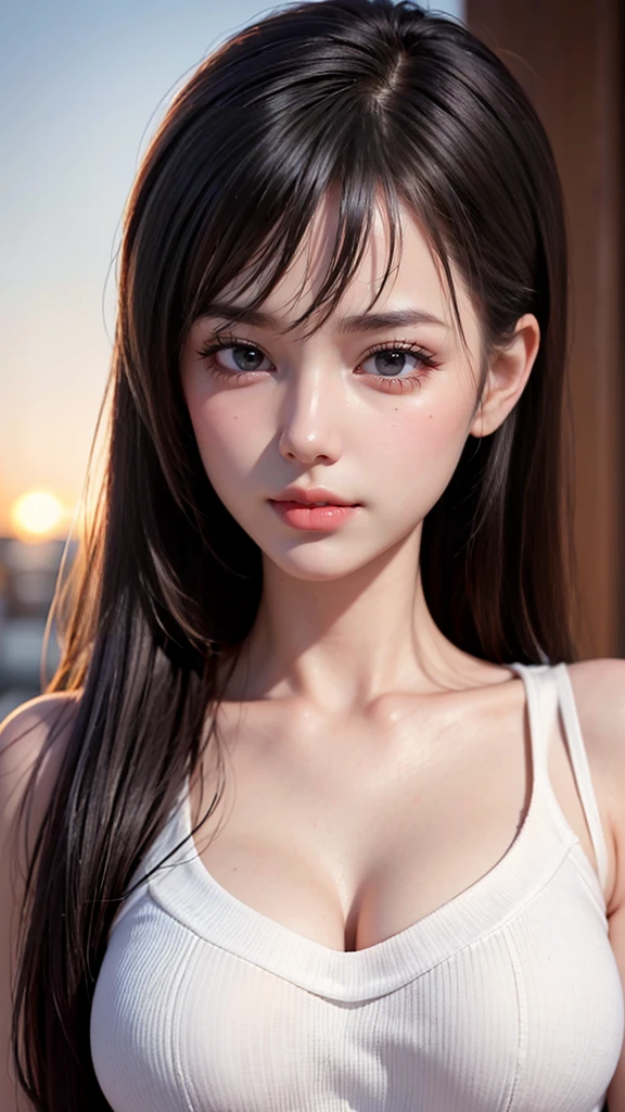 Office Culture,Image gallery,Upper body close-up,A girl who dresses very conservatively,She is the most beautiful girl here,The picture is very realistic,(Very detailed),Add details,再Add details,(Extremely realistic skin texture),Increases skin texture,The sun shines,,The picture became more three-dimensional..,Hair Enhancements。