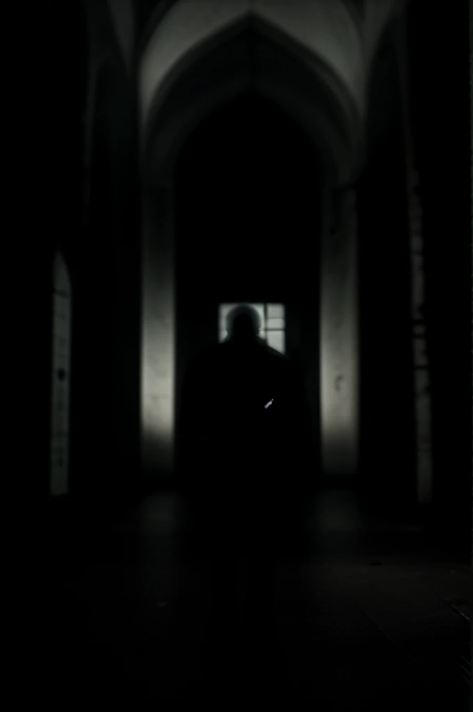 /imagine prompt: Anime, personality: Generate a wide shot the abandoned church at night, showcasing the broke news and shattered stained glass windows. The light filtering through creates eerie shadows, setting a mysterious and ominous tone for the scene. In the center, depict SUKUN, a man in his late 30s, on the ground surrounded by flickering candles. His expression should be hollow yet with a glint of something sinister in his eyes. Unreal engine, hyper real --q 2 --v 5.2 --ar 16:9