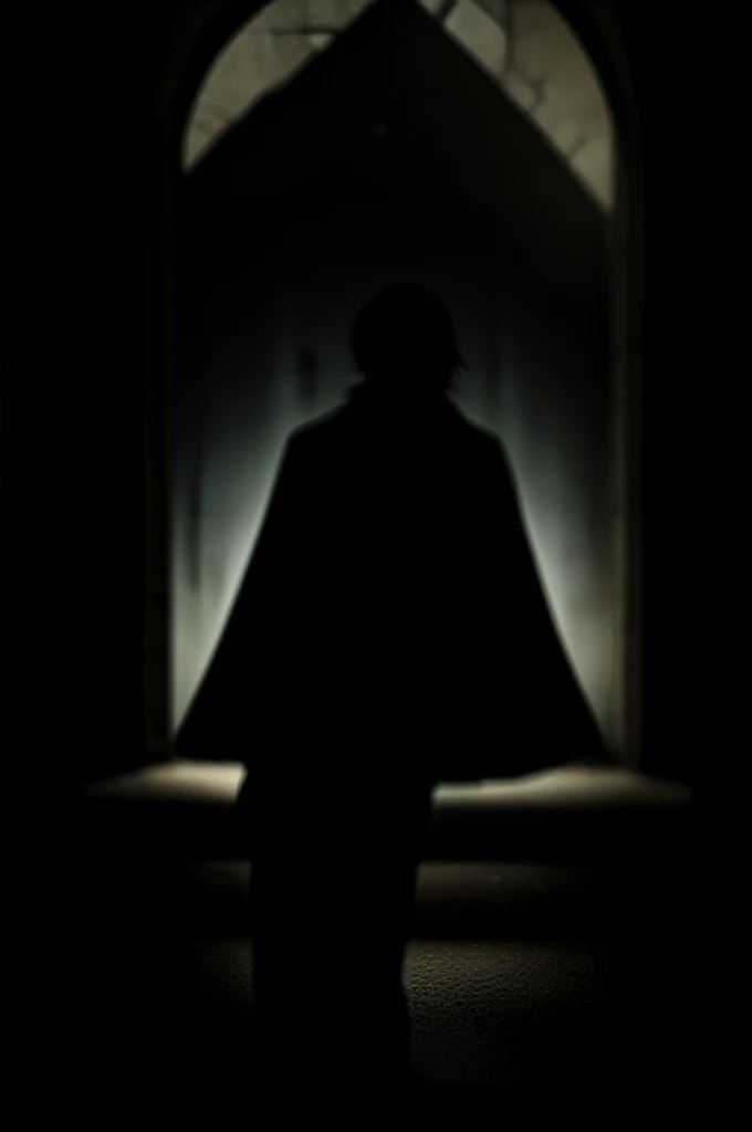 /imagine prompt: Anime, personality: Generate a wide shot the abandoned church at night, showcasing the broke news and shattered stained glass windows. The light filtering through creates eerie shadows, setting a mysterious and ominous tone for the scene. In the center, depict SUKUN, a man in his late 30s, on the ground surrounded by flickering candles. His expression should be hollow yet with a glint of something sinister in his eyes. Unreal engine, hyper real --q 2 --v 5.2 --ar 16:9