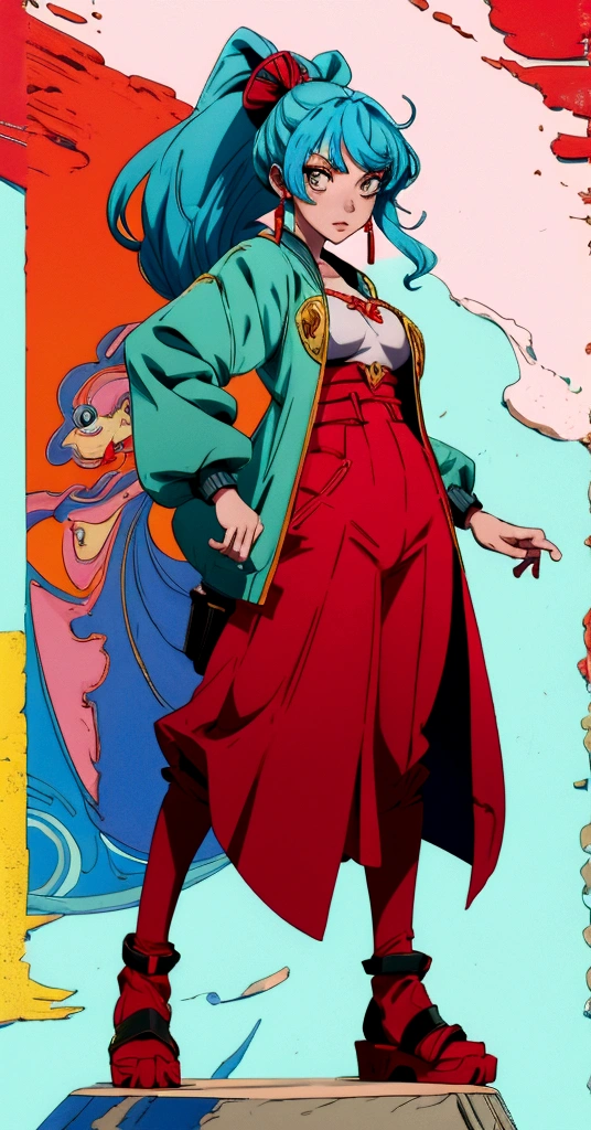 character design board, anime girl, design, just one character, clothes, rotation, fantasy clothes, complex design