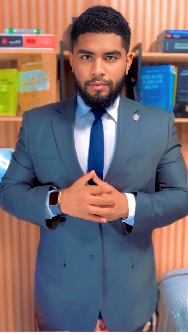 1 man, brown man, male, white eyes, muscular, broad shoulders, ,hairstyle Visual Kei style, hair Visual Kei, black men's shirt and black pants, ultra detailed face, hyperrealistic, realistic representation, 30 years old!,age 30 years! . Short hair, man in a suit,
