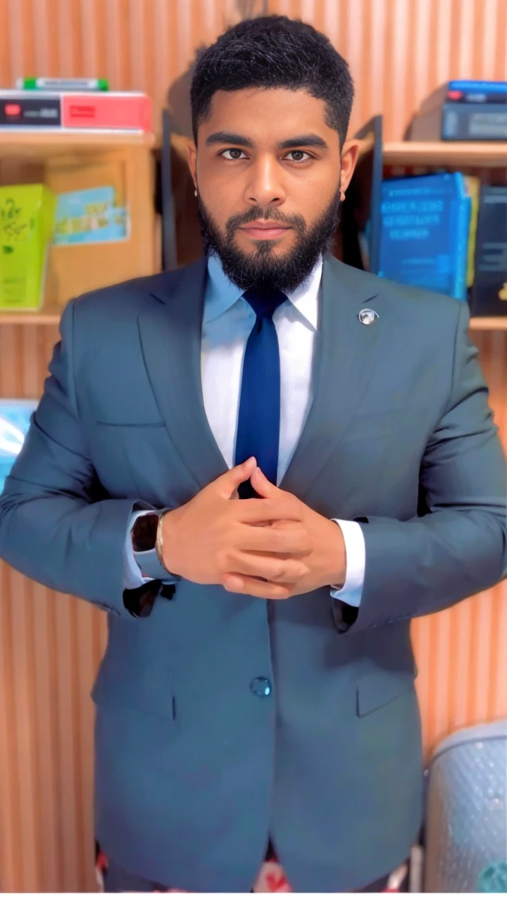 1 man, brown man, male, white eyes, muscular, broad shoulders, ,hairstyle Visual Kei style, hair Visual Kei, black men's shirt and black pants, ultra detailed face, hyperrealistic, realistic representation, 30 years old!,age 30 years! . Short hair, man in a suit, 