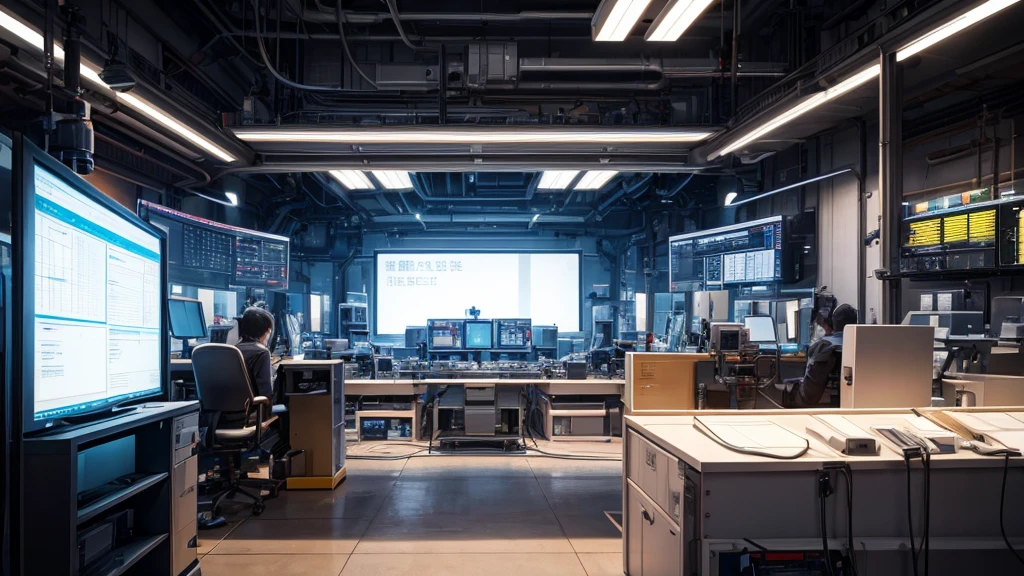 [theme] 图为未来intelligent工厂的控制室。The environment is filled with high-tech equipment and advanced data analysis systems。The atmosphere is full of innovation and progress，It reflects the powerful driving force of the industrial brain on industrial upgrading。The camera focuses on the large screen in the center of the control room.，Demonstrates the ability of the industrial brain to monitor and analyze production line data in real time。at the same time，intelligent、Automation equipment on display，展现工业大脑对生产过程的intelligent协调和优化。数据分析结果和intelligent决策支持系统的界面也显示在屏幕上，Highlighting the improvement of production efficiency and quality by Industrial Brain。Engineers and technicians working with the industrial brain also appear in the scene，Showing how they use the industrial brain to upgrade and innovate the industry。[Camera Settings] —c 10 —ar 2:3，8K,HD resolution