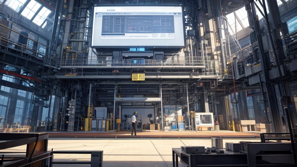 [theme] 图为未来intelligent工厂的控制室。The environment is filled with high-tech equipment and advanced data analysis systems。The atmosphere is full of innovation and progress，It reflects the powerful driving force of the industrial brain on industrial upgrading。The camera focuses on the large screen in the center of the control room.，Demonstrates the ability of the industrial brain to monitor and analyze production line data in real time。at the same time，intelligent、Automation equipment on display，展现工业大脑对生产过程的intelligent协调和优化。数据分析结果和intelligent决策支持系统的界面也显示在屏幕上，Highlighting the improvement of production efficiency and quality by Industrial Brain。Engineers and technicians working with the industrial brain also appear in the scene，Showing how they use the industrial brain to upgrade and innovate the industry。[Camera Settings] —c 10 —ar 2:3，8K,HD resolution