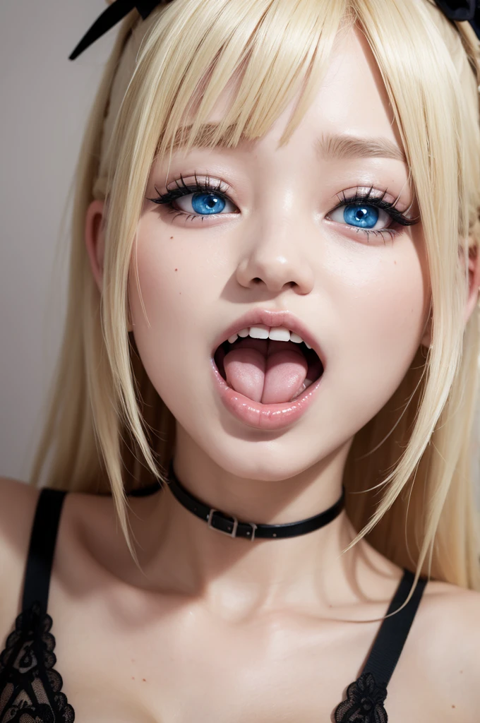 ahegao blonde girl