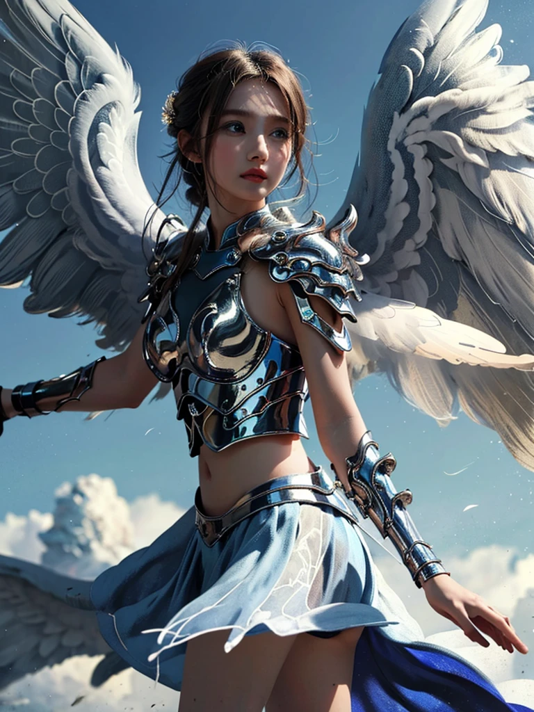 1 girl，wings，the angel's wings，armor