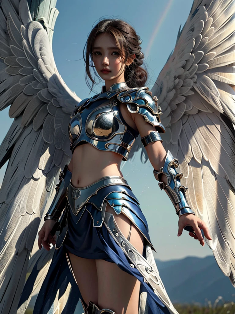 1 girl，wings，the angel's wings，armor