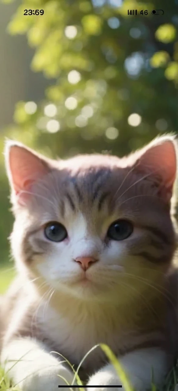 It looks like a cat shedding tears and has a pink feel to it.