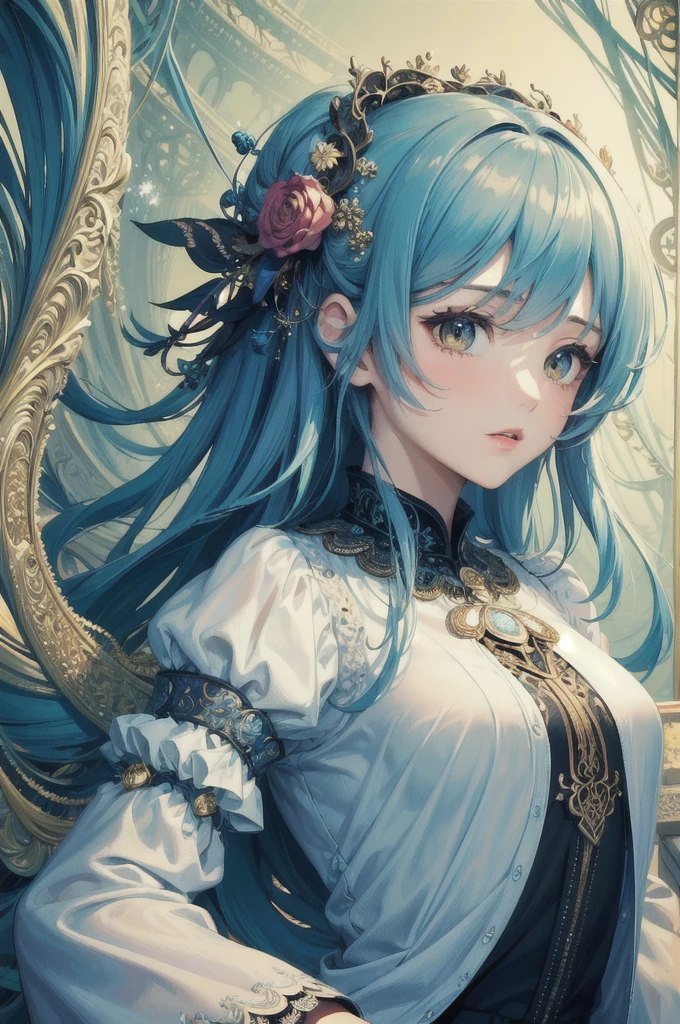 (masterpiece, top quality, best quality, official art, beautiful and aesthetic:1.2), (1girl:1.3), (fractal art:1.3),