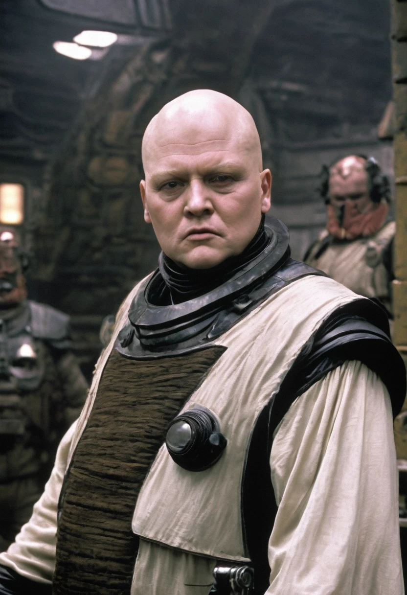 Harkonnen, bald, pale white skin
