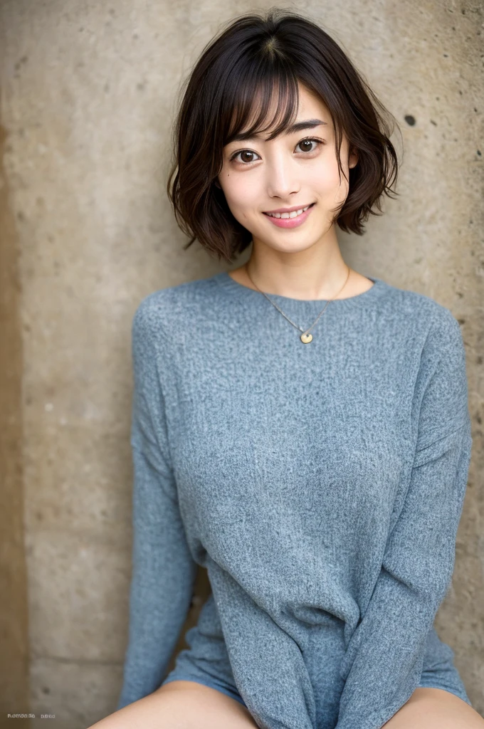 You are a professional photographer。future、Beautiful Eyes、 ((Highest quality)), Clear contours, Woman with beautiful face, (((One Girl,alone))), ((Beautiful Eyes)), Sex Appeal,Albedo and Specular Maps、Accurate simulation of lightweight material interactions、Light Smile、perfect body,Thighs、Short Hair、Suzu Hirose