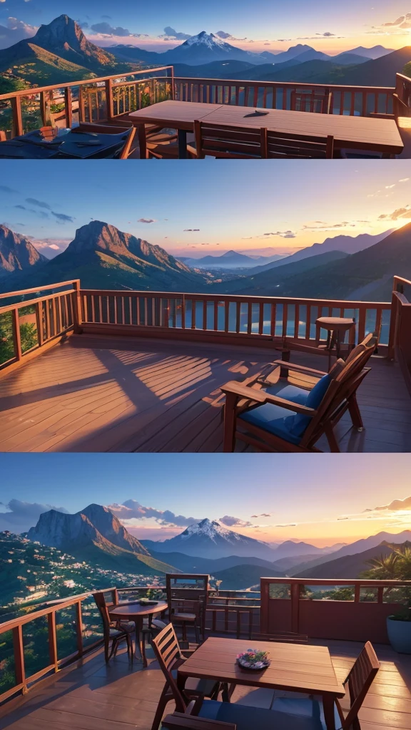 (masterpiece,Highest quality:8K) Affordable bedroom with mountain views and balcony, Beautiful views, A soothing and comfortable landscape, Detailed view, Instagram photos Nice views, beautifully、aesthetic, Beautiful nature in the background, Amazing scenery in the background, 8K Photorender Reality Engine, Beautiful views, Overlooking the valley, Nice views, beautiful place, paradise in the background