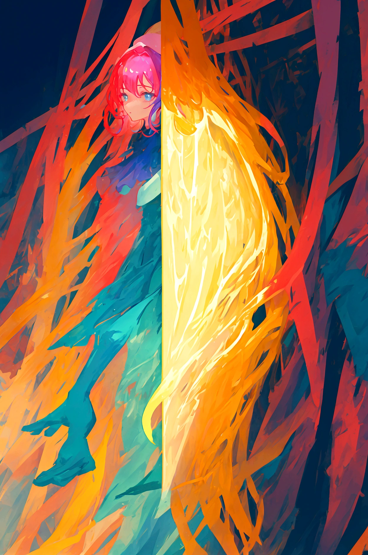 Beautiful colorful jellyfish 