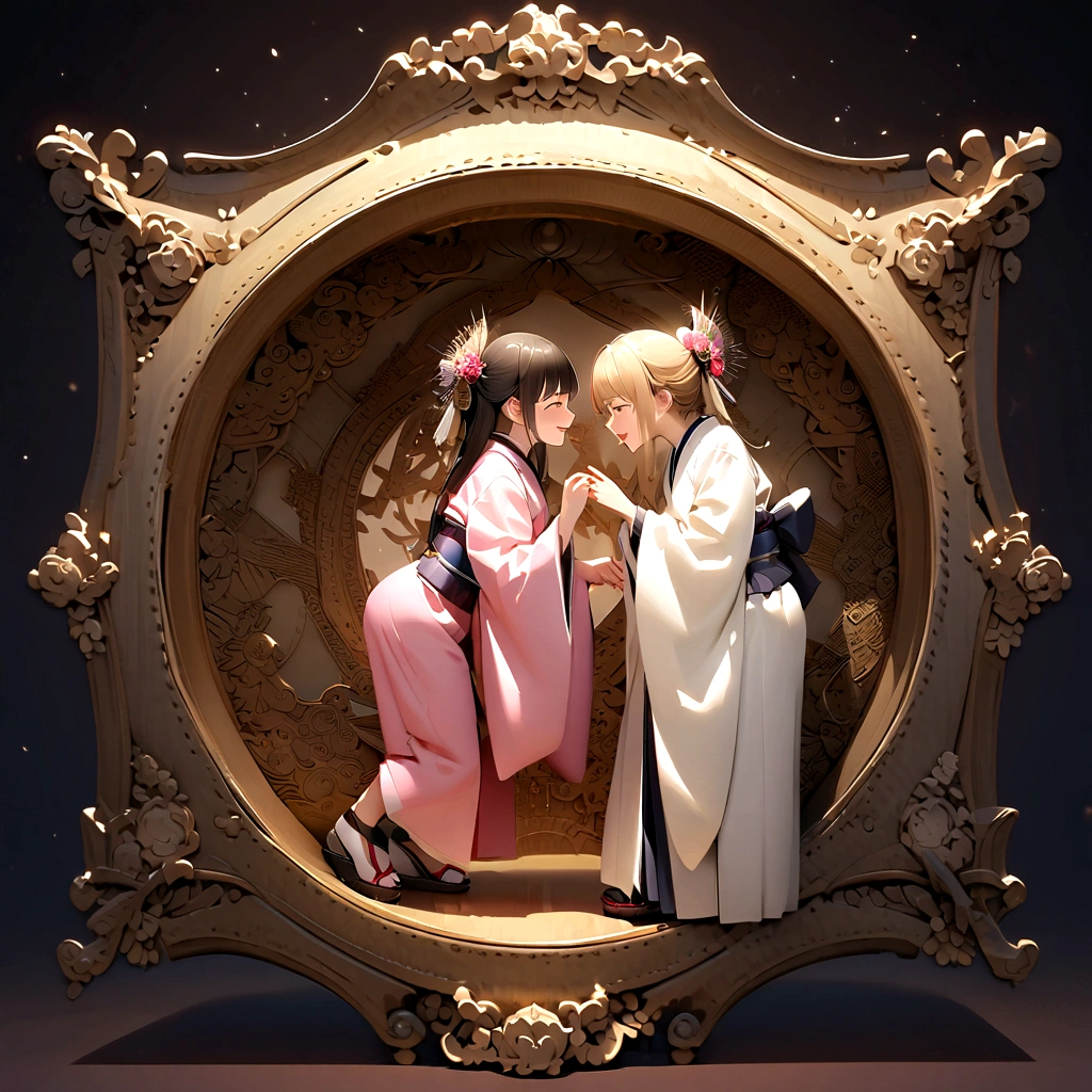 Ultra-high resolution photos、Full body description、Very accurate depiction of the human body、Girl Lesbian、Japanese 

