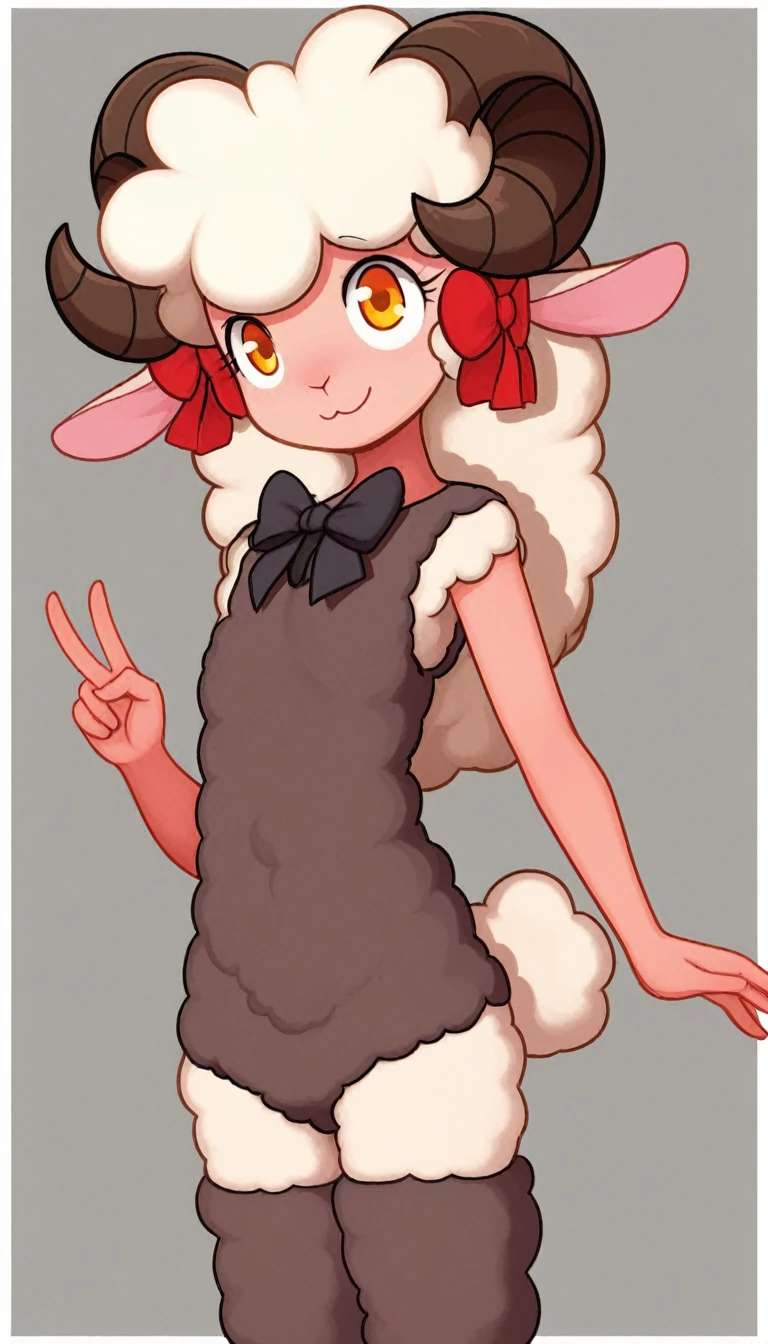 1 girl, young, antro, woolry, wool, fluffy wool, sheep girl