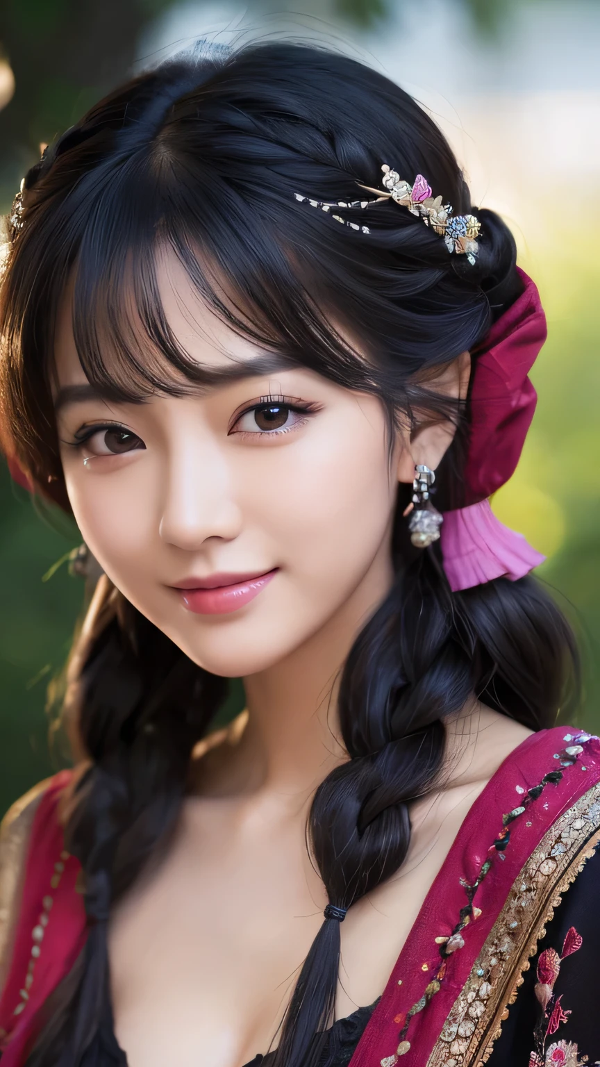 (masterpiece:1.3), (8k, Photorealistic, Raw photo, Best image quality: 1.4), Japanese 、Take a full-body photo,gypsy,fortune teller,Black costume,Wearing a hood,crystal,Natural color lip,(Random Hairstyles:1.2)、Cleavage:1.2、Super detailed face、Attention to detail、double eyelid、Put your chest together、Sharp focus:1.2、Beautiful woman:1.4、Black Hair、highest quality、masterpiece、超A high resolution、(Photorealistic:1.4)、Highly detailed and professionally lit smile、