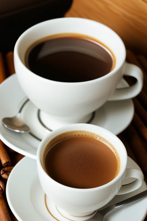 Cup of morning aromatic coffee