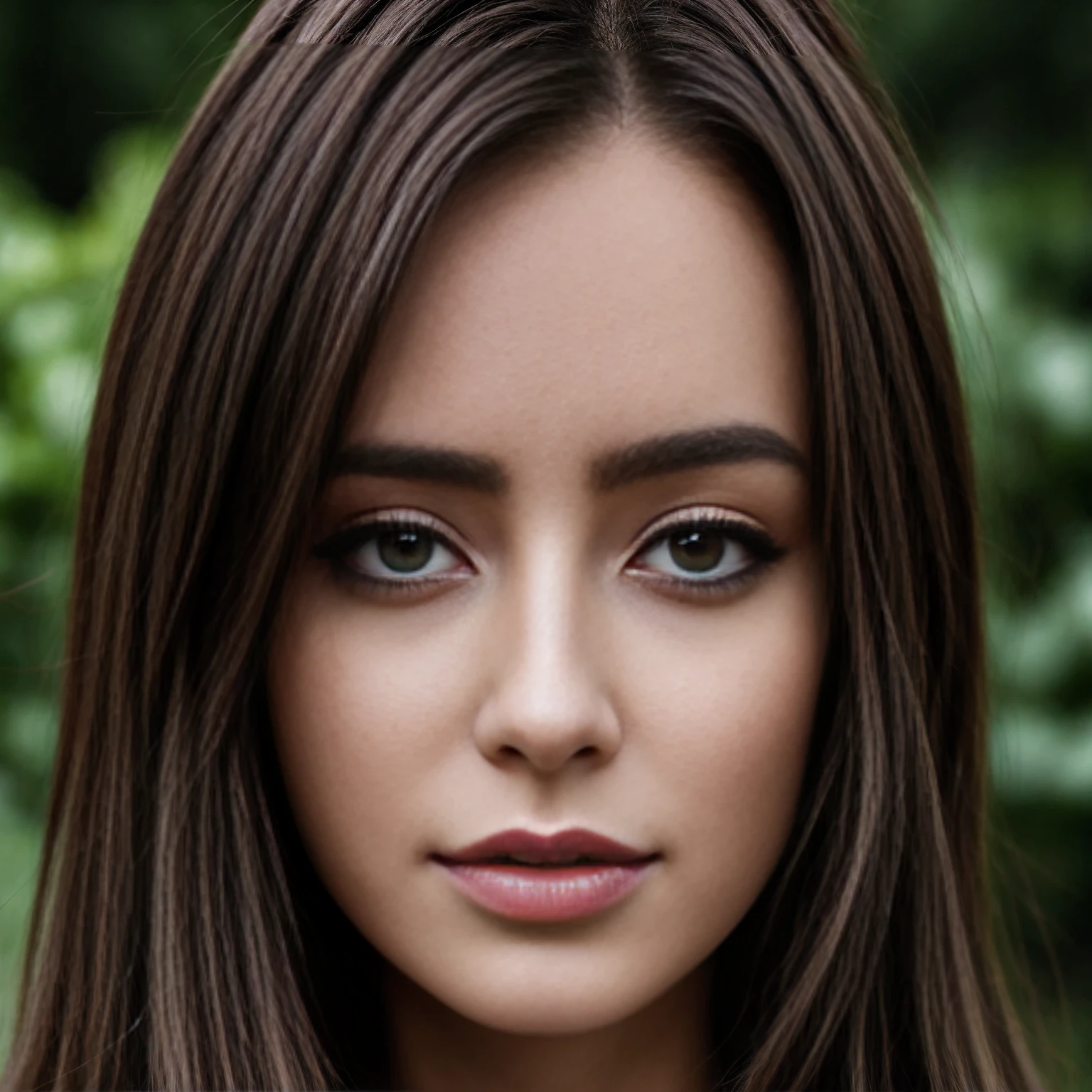 photo ultra réaliste d'un portrait d'une femme de 25 ans, seule, brune avec de longs cheveux lisses, yeux vert/gris, européenne, sans maquillage, visage dégagé, quelques tâches de rousseur, ultra détaillé, très détaillé, 4k, haute résolution, détail maximum, rugosité, face au spectateur, vrai vie, ultra réaliste