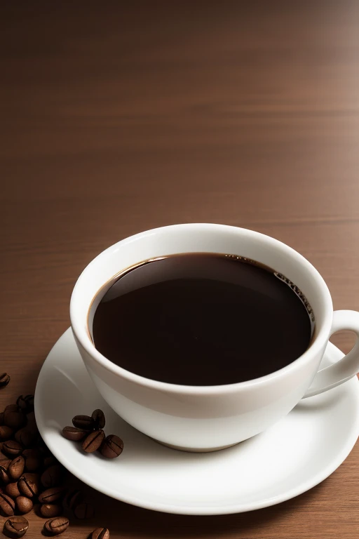 Cup of morning aromatic coffee