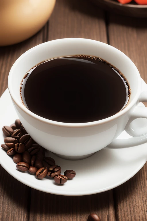 Cup of morning aromatic coffee