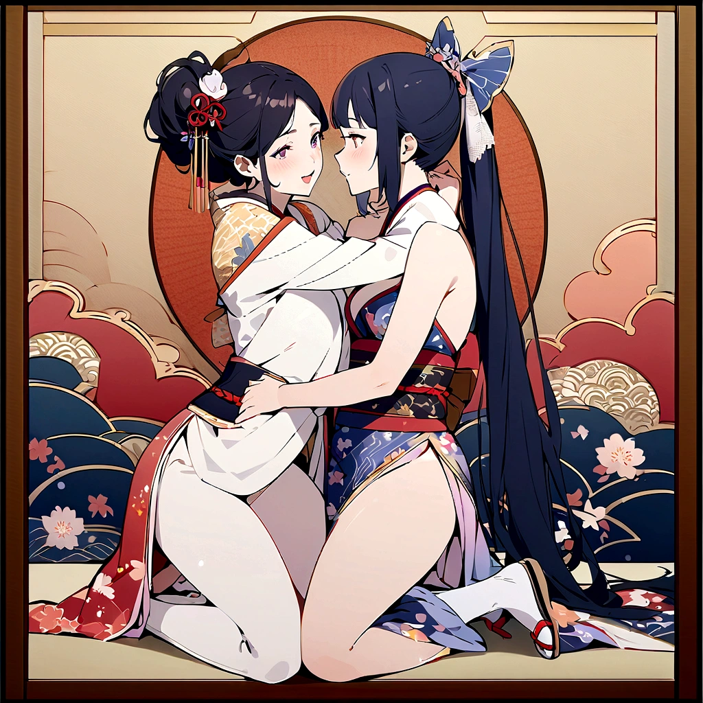 Ultra-high resolution photos、Full body description、Very accurate depiction of the human body、Girl、Lesbian、Japanese 、art