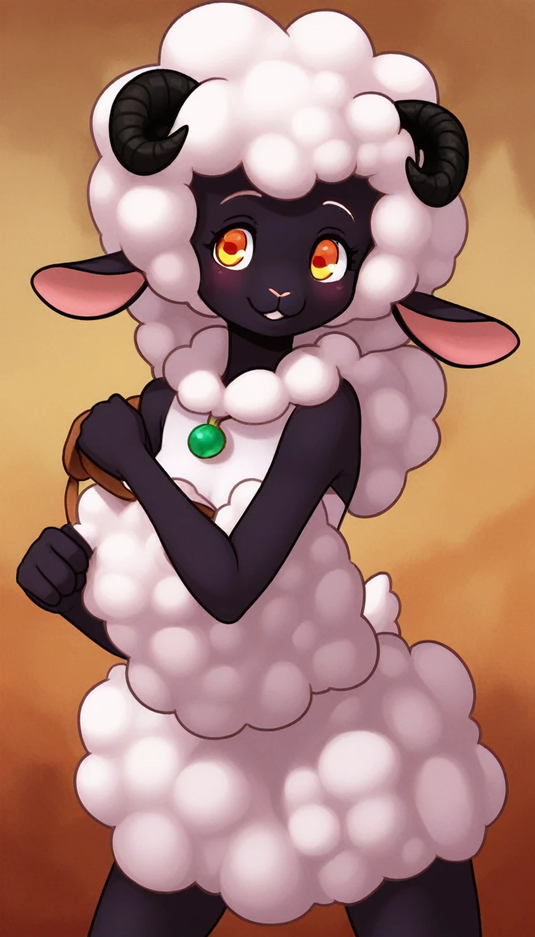 1 girl, young, antro, woolry, wool, fluffy wool, sheep girl