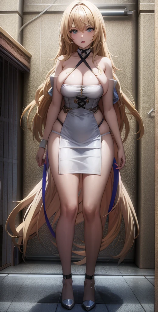 girl，Large Breasts，long hair，Topless，Bow，