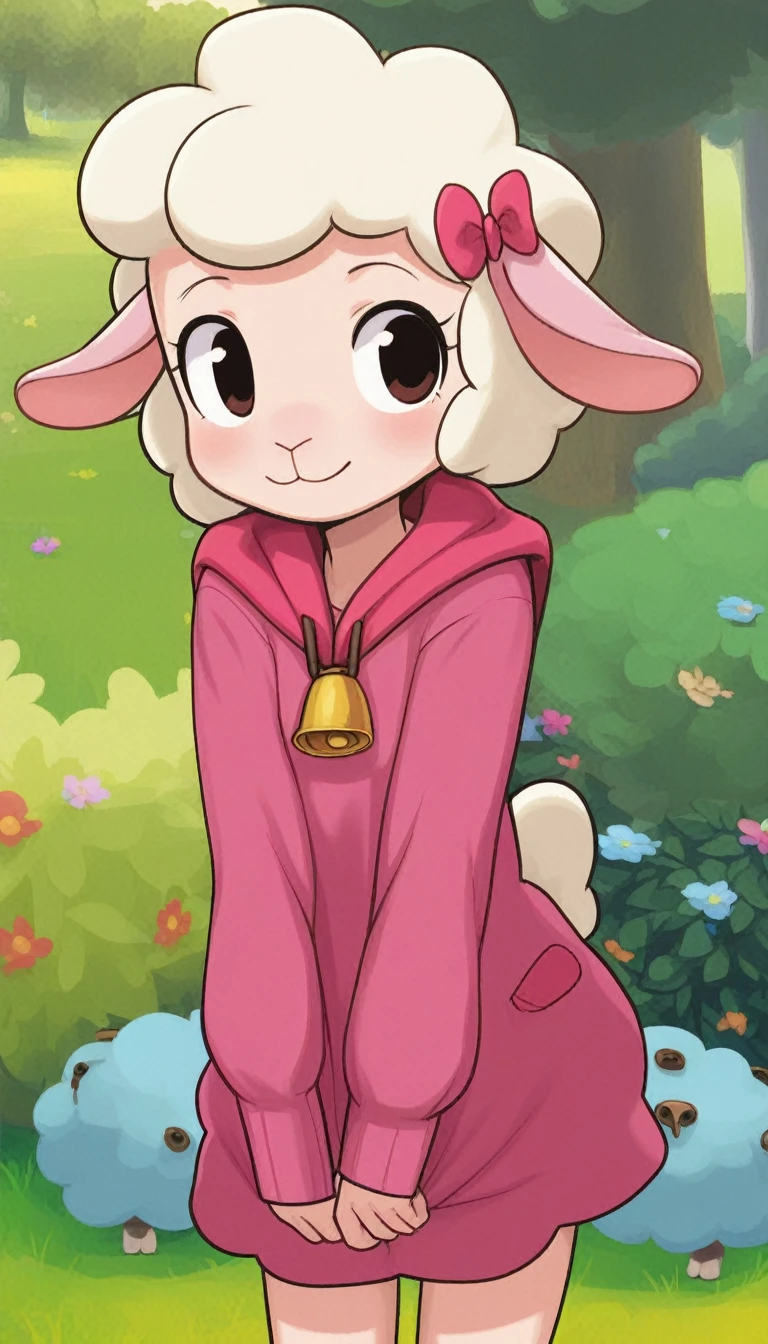 1 girl, young, antro, woolry, wool, fluffy wool, sheep girl
