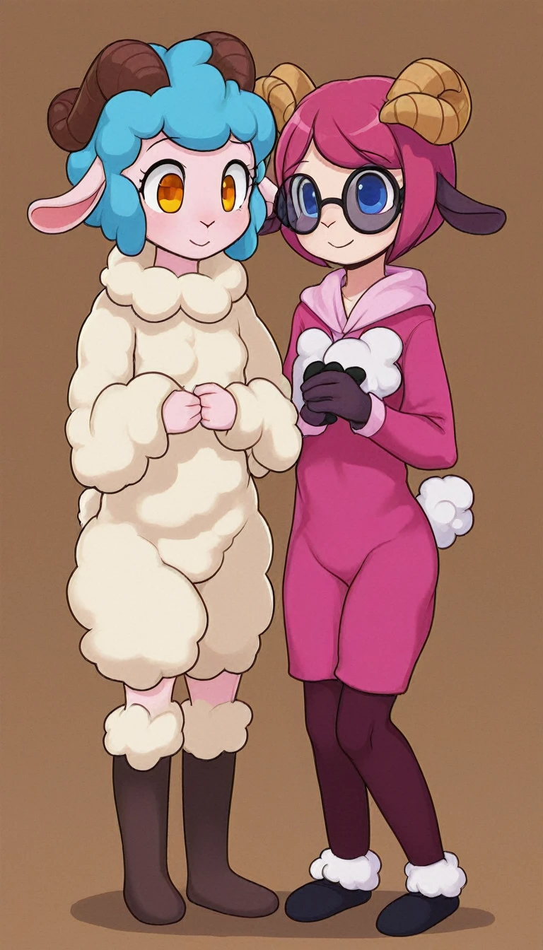 1 girl, young, antro, woolry, wool, fluffy wool, sheep girl