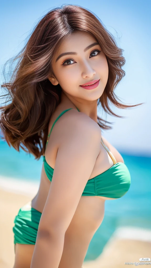 (32K:1.5), 1 girl,light smile,whole body, background, (realistic:1.4), (indian actress:1.3),
(indian beauty:1.4), (ultimate beauty:1.4), master piece,4k,8k,(master piece,ultra high resolution:1.5),(master piece,photo-realistic:1.5),master piece,fine eyes,master piece,detailed face, perfectly balanced face, looking at camera, hair waving in the wind, Beautiful skin like porcelain, beautiful eyes, ring-shaped eyes, 29 years old women,most biggest , very healthy body structure,wearing bikini, most healthy most big brests most big ass,