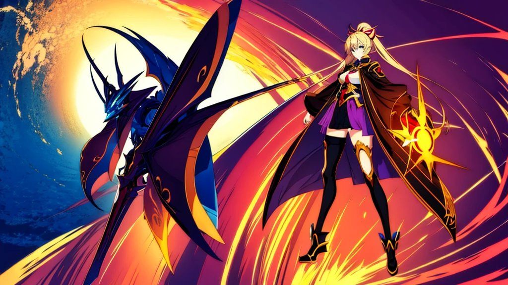 character design, anime girl, design, just one character, clothes, fantasy clothes, complex design, body rotation, design, body