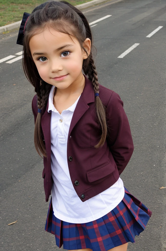 Little school girl