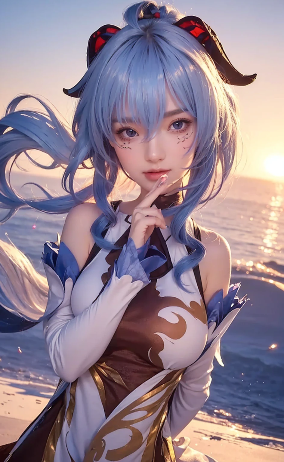 (Best quality, 8k, Masterpiece :1.3), upper bod y, Sharp focus :1.2, Beautiful woman with perfe ct figure, Highly detailed facial and skin textur e, Detailed eyes, Double eyelids, Interior view, :
erpect lighting, Glowing skin,