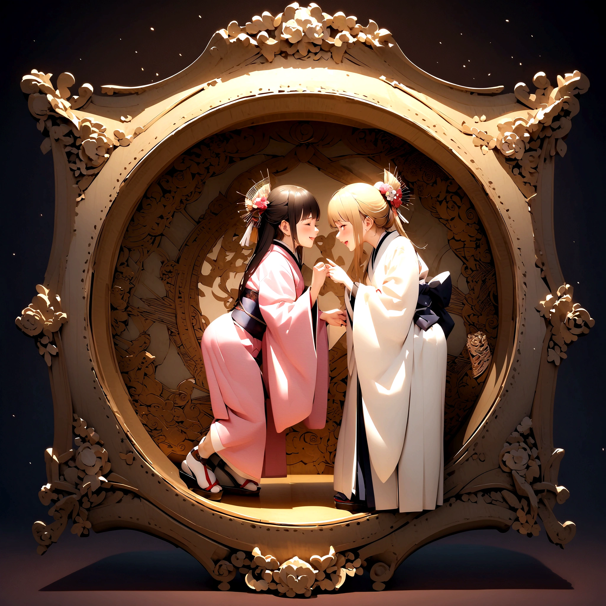 Ultra-high resolution photos、Full body description、Very accurate depiction of the human body、Girl Lesbian、Japanese