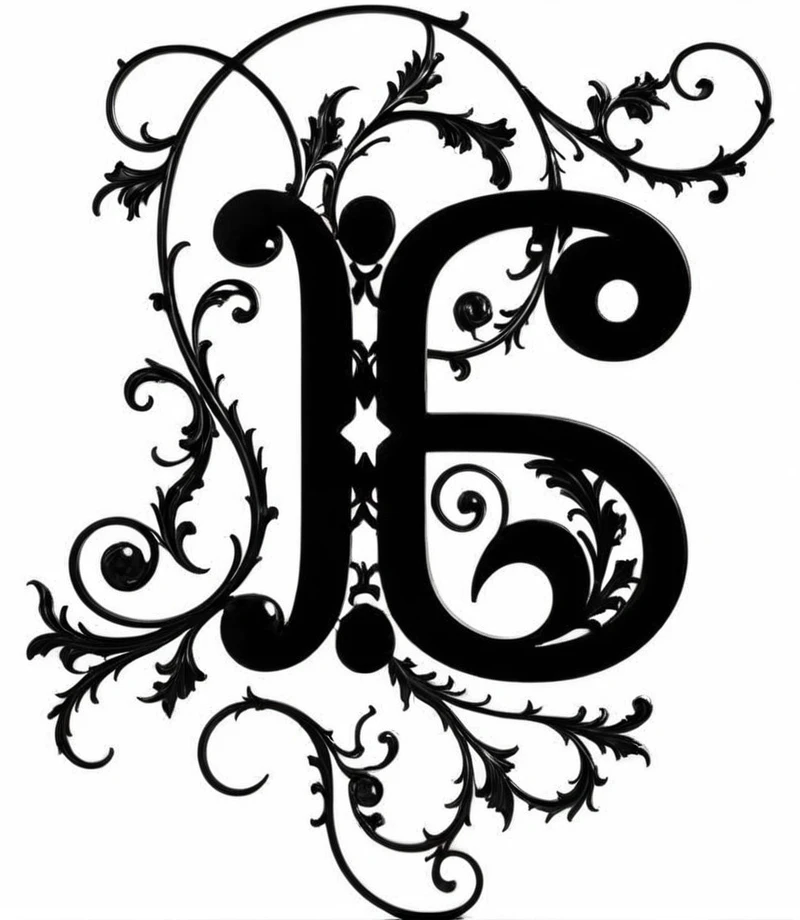 A large brutal symbol "Б" in the style of Bohemian Baroque, art, a masterpiece, a combination of white gloss and gold luster