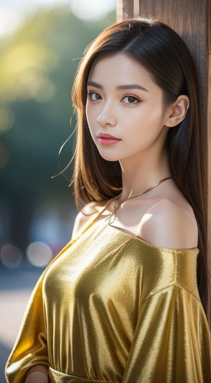 (8K resolution,Avatar Photo),(1 Female,27 years old,((Heart shaped face,The top is wide、The lower part is narrow,The forehead is wide and full,have a pointed chin,The eyes are round and full,Small open fan-shaped double eyelids,The lying silkworm is full.,The corners of the eyes are slightly raised,Thin upper lip,lower lip is plump,Delicate face,Detailed face),Shoulder-length hair,Roll inward),Fair and smooth skin,(Best Skin Type:1.21),(Off-the-shoulder fashion dresses,Luxury Necklace,Ultra-fine fiber material),(Beachside,Deep View),(Professional Lighting),((The color is uniform,(red,green))),(Golden Ratio,Cinema Lenses,Hasselblad Photography,masterpiece:1.3),(Delicate and cute,Full of charm,heroic,Fashion Art,Leading the trend,Artist,Art Platform)