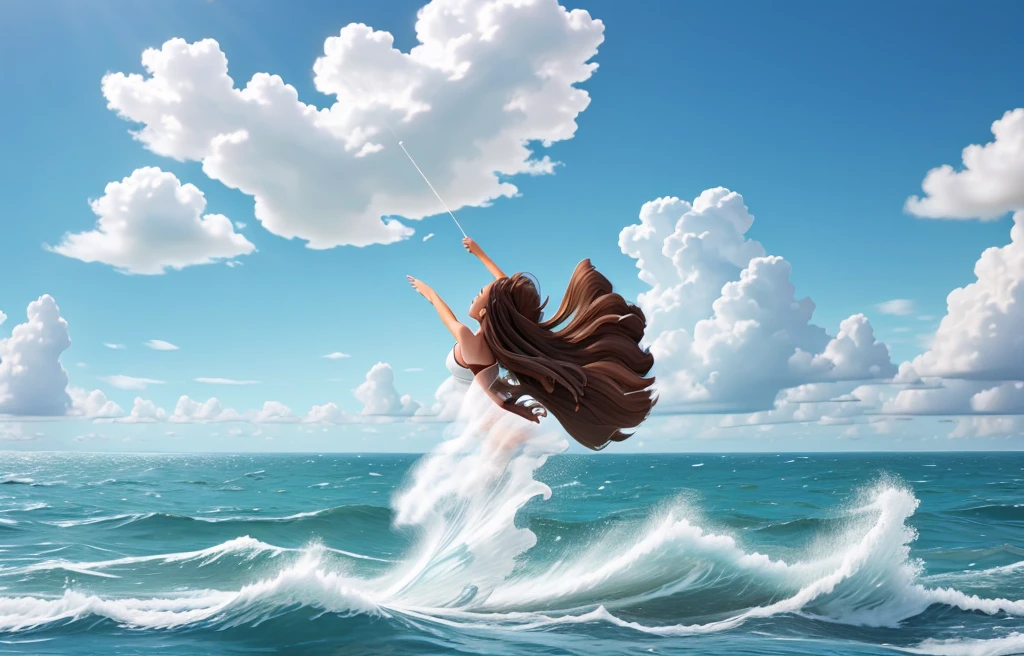 Blow ,wind in the water vapour