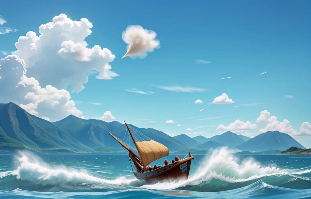 Blow ,wind in the water vapour